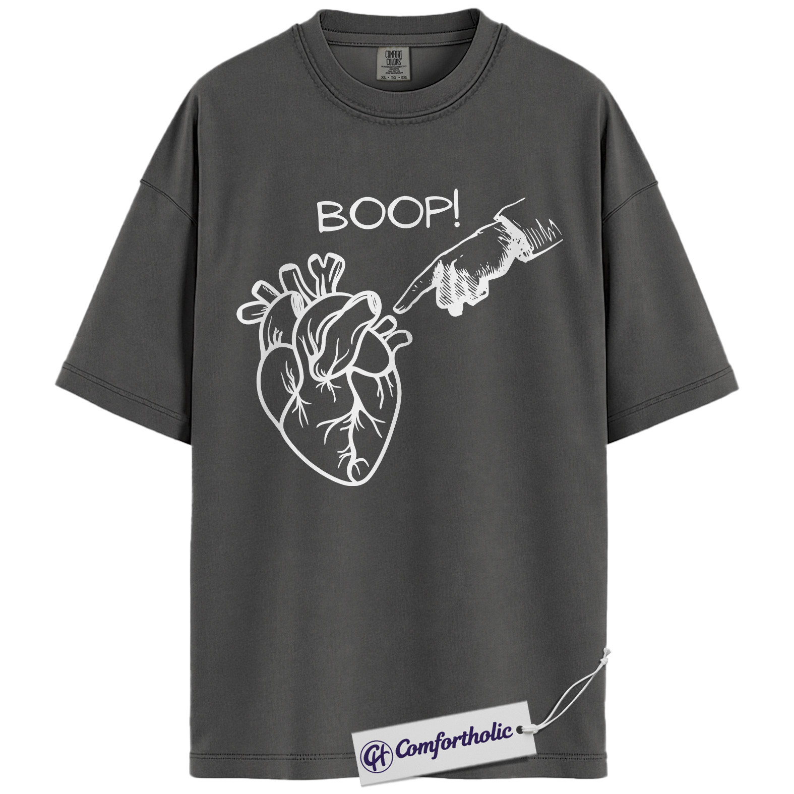 Boop Heart Shirt, Funny Cardiology T-Shirt, Medical Student Graphic Tee, Cute Cardiologist Gift for Doctors & Nurses, Comfort Colors Shirt - Image 5