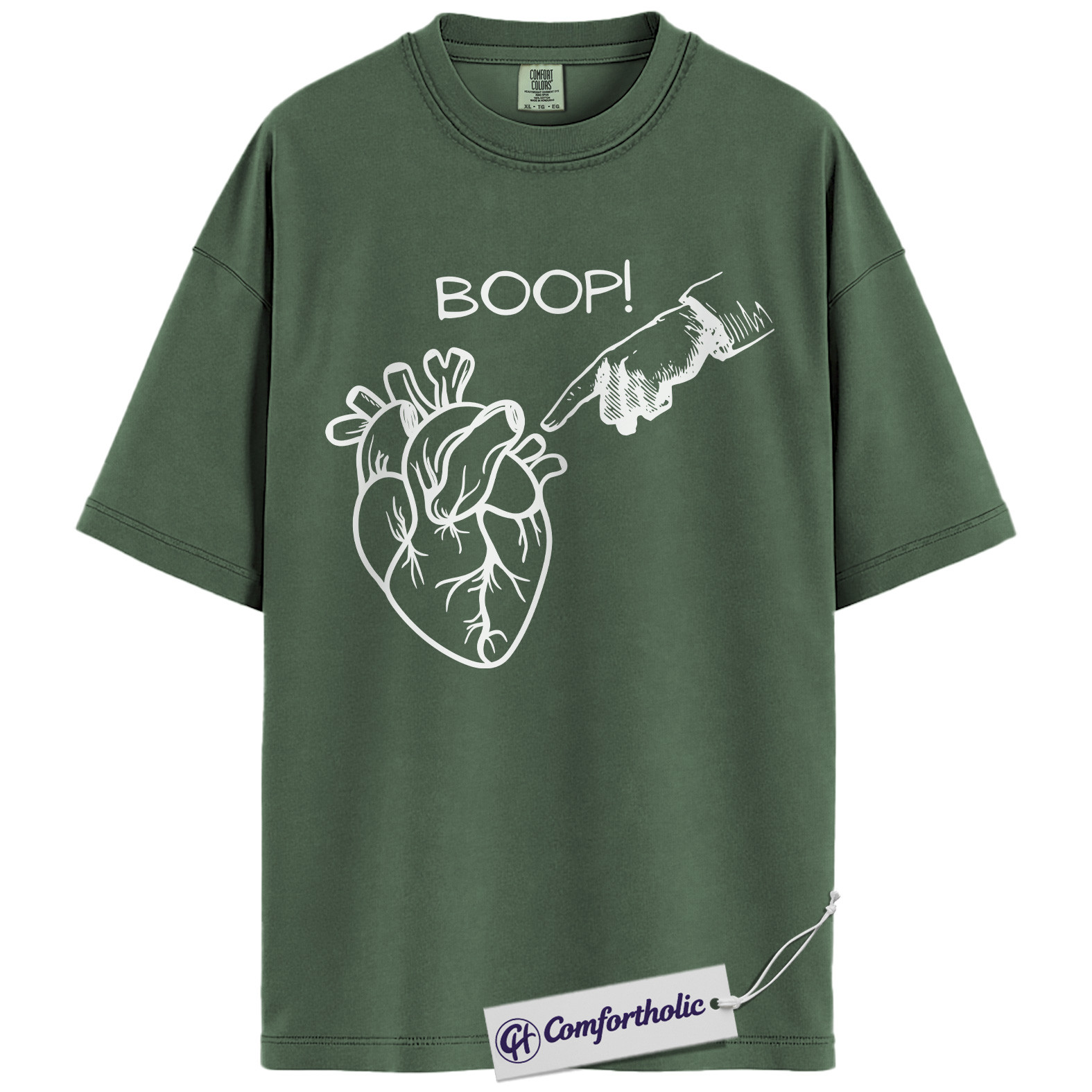 Boop Heart Shirt, Funny Cardiology T-Shirt, Medical Student Graphic Tee, Cute Cardiologist Gift for Doctors & Nurses, Comfort Colors Shirt - Image 7