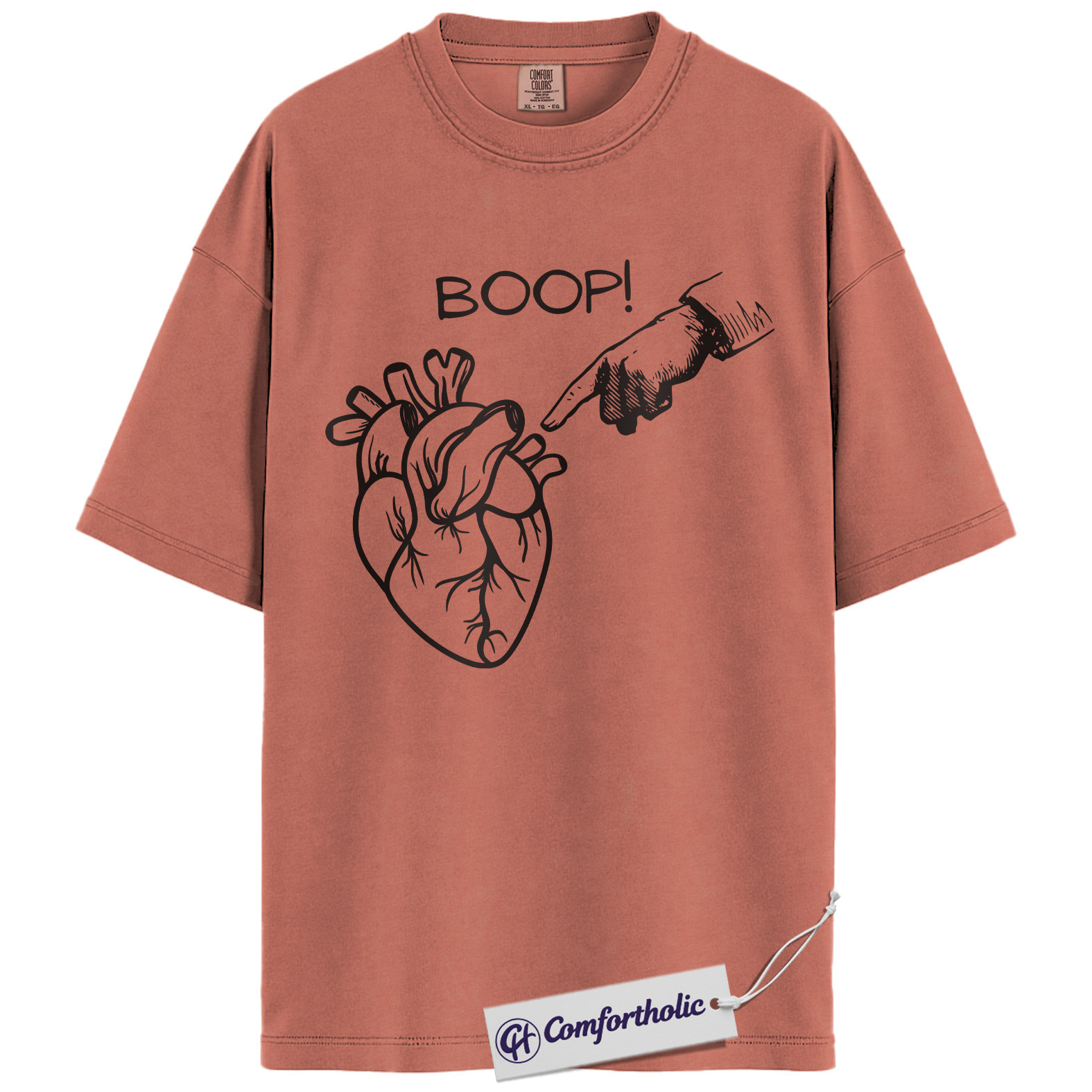 Boop Heart Shirt, Funny Cardiology T-Shirt, Medical Student Graphic Tee, Cute Cardiologist Gift for Doctors & Nurses, Comfort Colors Shirt - Image 9