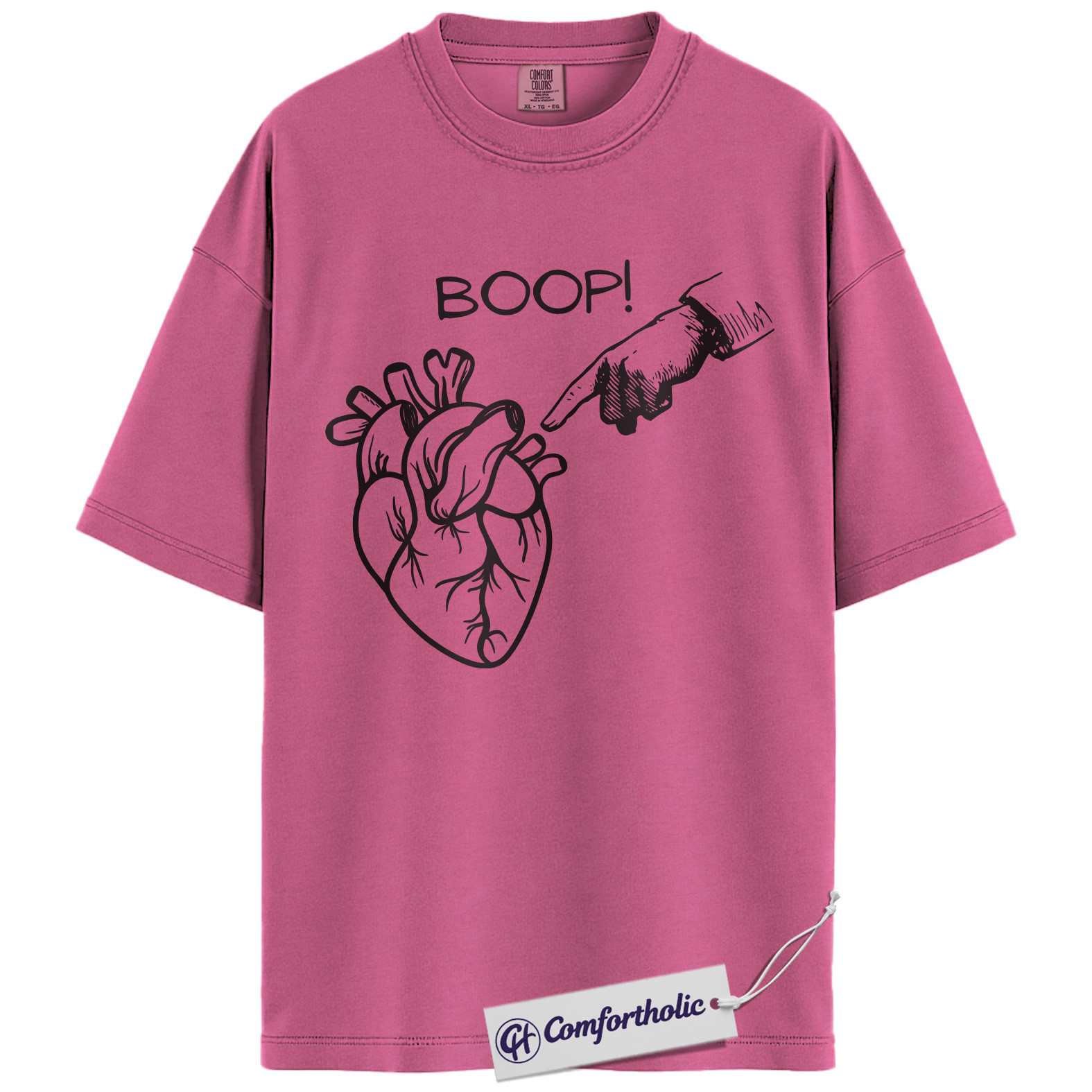 Boop Heart Shirt, Funny Cardiology T-Shirt, Medical Student Graphic Tee, Cute Cardiologist Gift for Doctors & Nurses, Comfort Colors Shirt - Image 2