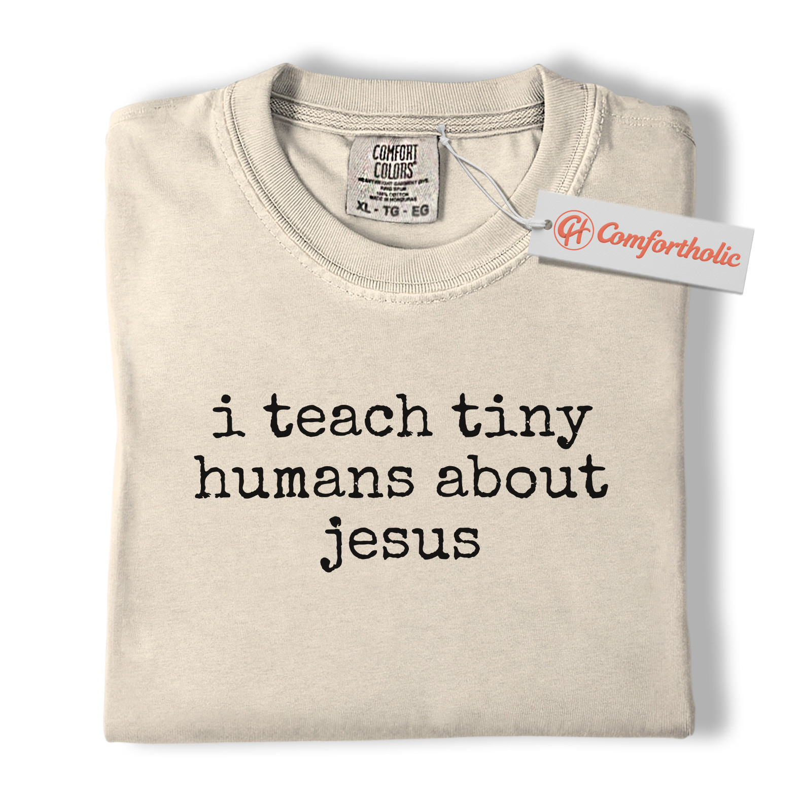 I Teach Tiny Humans About Jesus Shirt, Christian Teacher T-Shirt, Faith-Based Classroom Graphic Tee, Sunday School Educator Gift, Comfort Colors Shirt - Image 5