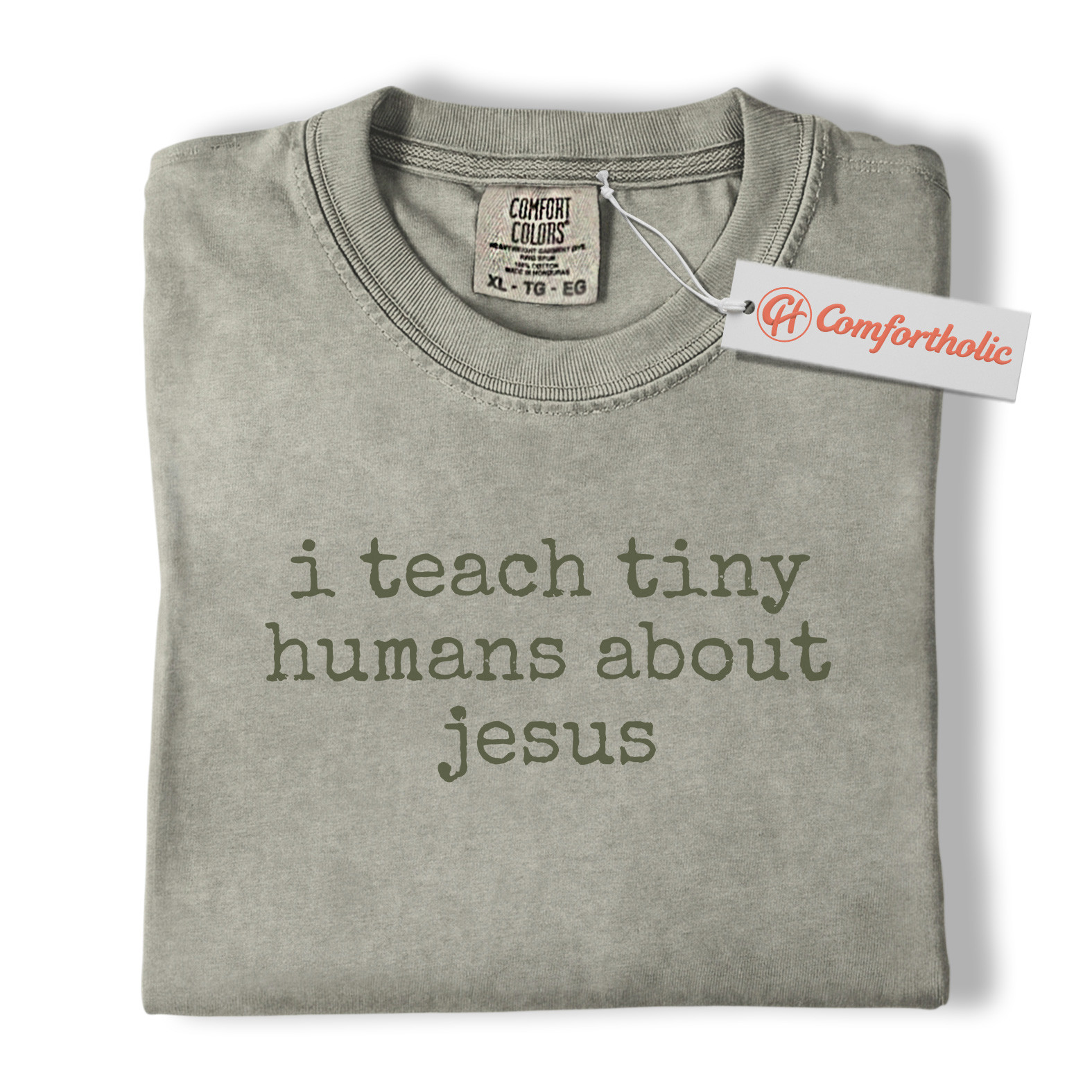 I Teach Tiny Humans About Jesus Shirt, Christian Teacher T-Shirt, Faith-Based Classroom Graphic Tee, Sunday School Educator Gift, Comfort Colors Shirt - Image 7
