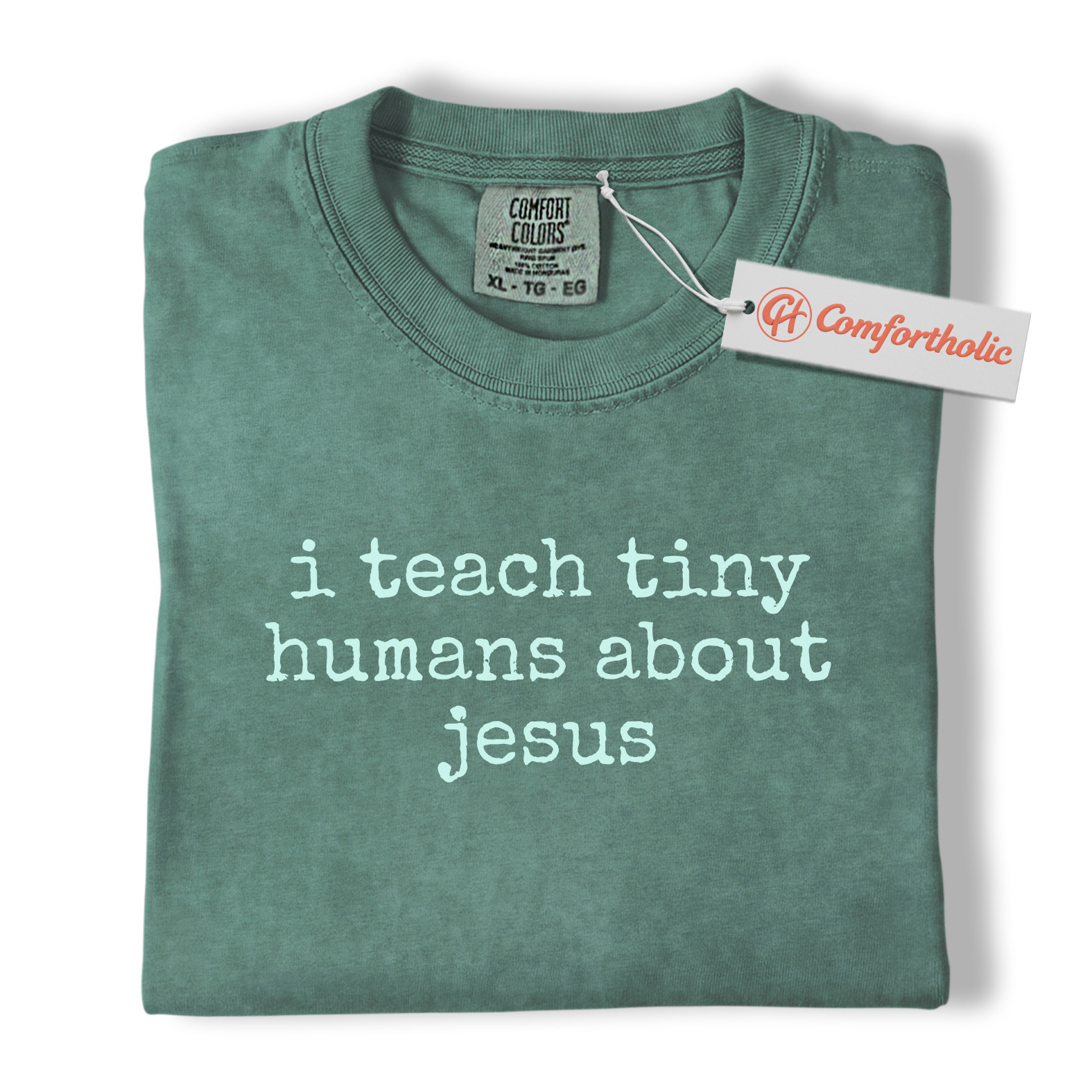 I Teach Tiny Humans About Jesus Shirt, Christian Teacher T-Shirt, Faith-Based Classroom Graphic Tee, Sunday School Educator Gift, Comfort Colors Shirt - Image 11