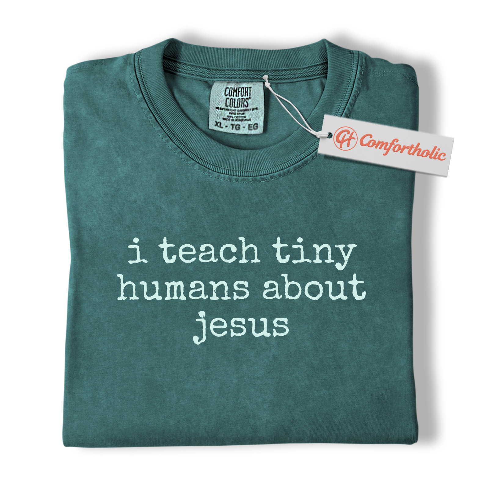 I Teach Tiny Humans About Jesus Shirt, Christian Teacher T-Shirt, Faith-Based Classroom Graphic Tee, Sunday School Educator Gift, Comfort Colors Shirt - Image 12