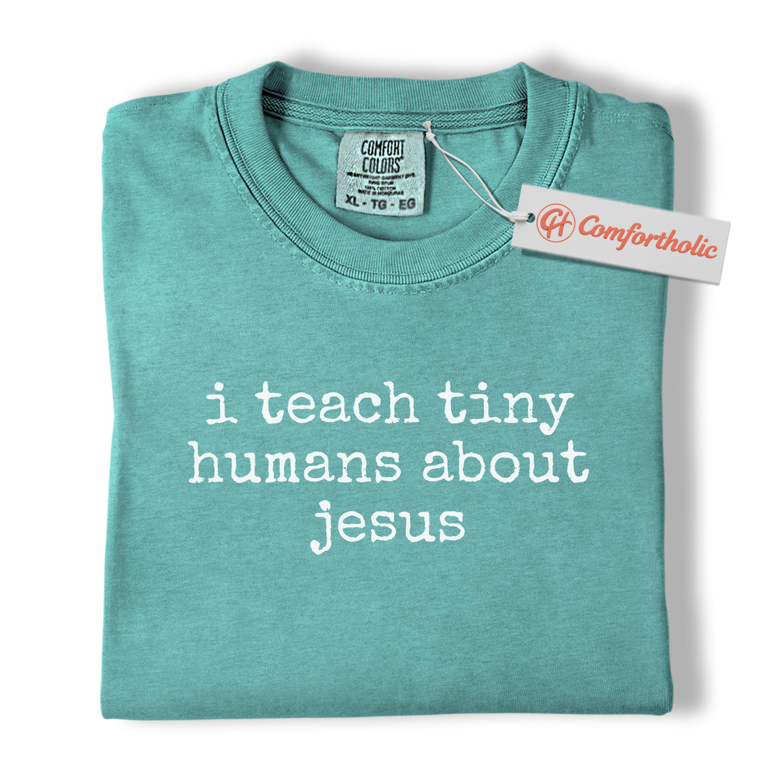 I Teach Tiny Humans About Jesus Shirt, Christian Teacher T-Shirt, Faith-Based Classroom Graphic Tee, Sunday School Educator Gift, Comfort Colors Shirt - Image 13