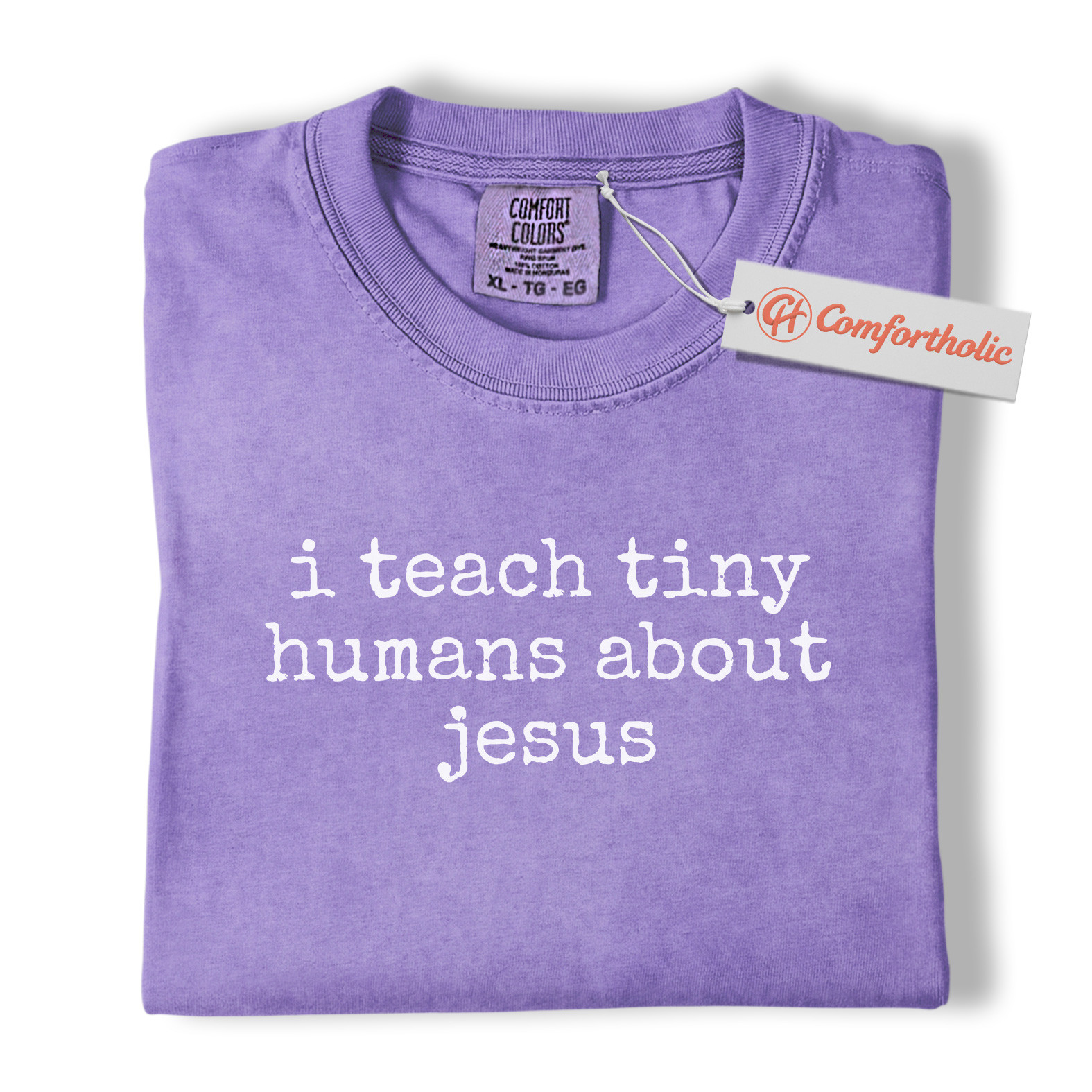 I Teach Tiny Humans About Jesus Shirt, Christian Teacher T-Shirt, Faith-Based Classroom Graphic Tee, Sunday School Educator Gift, Comfort Colors Shirt - Image 20
