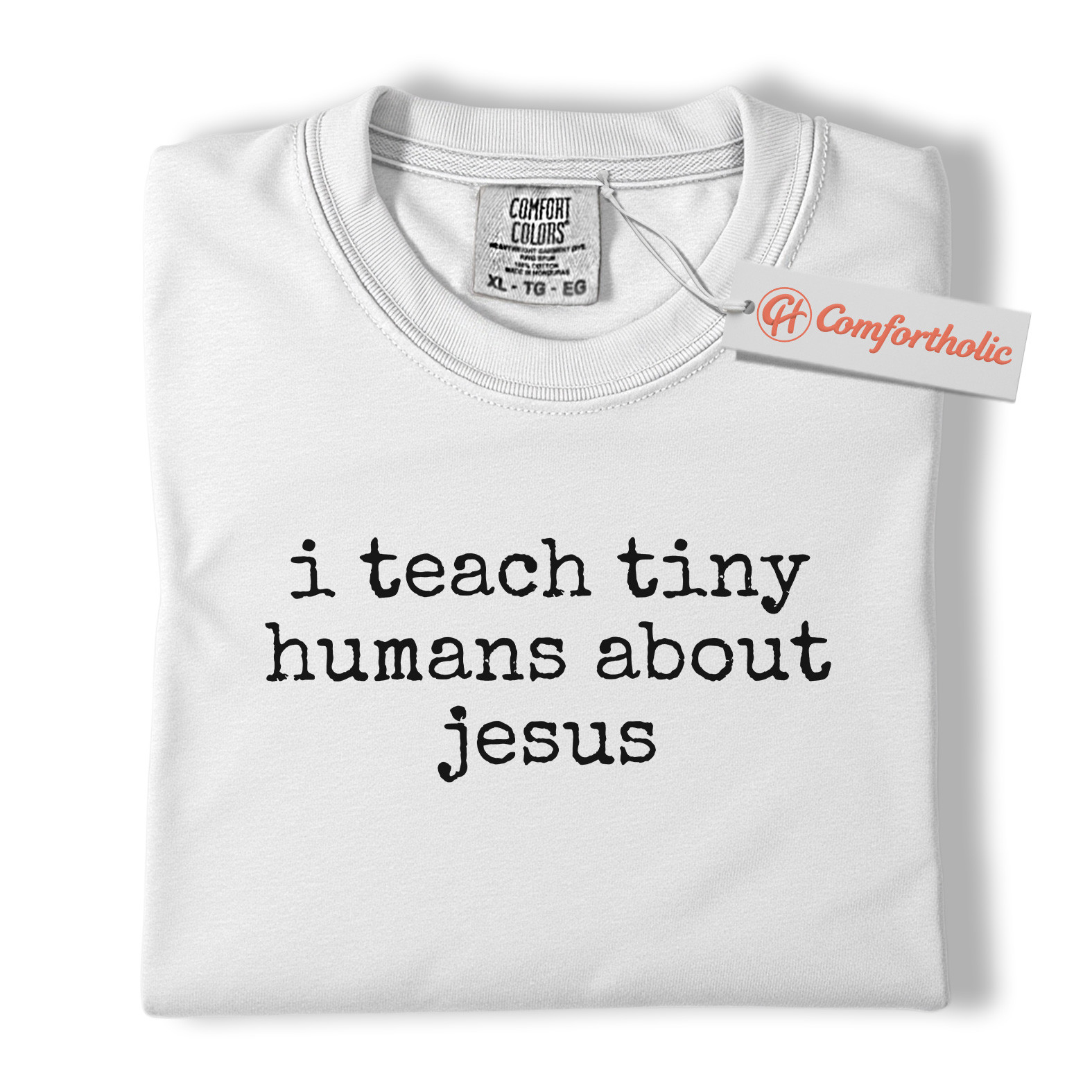 I Teach Tiny Humans About Jesus Shirt, Christian Teacher T-Shirt, Faith-Based Classroom Graphic Tee, Sunday School Educator Gift, Comfort Colors Shirt - Image 3