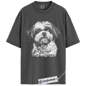 Alternative view of Shih Tzu Dog Shirt, Cute Dog Lover T-Shirt, Small Breed Puppy Graphic Tee, Gift for Pet Owners & Dog Mom, Comfort Colors Shirt