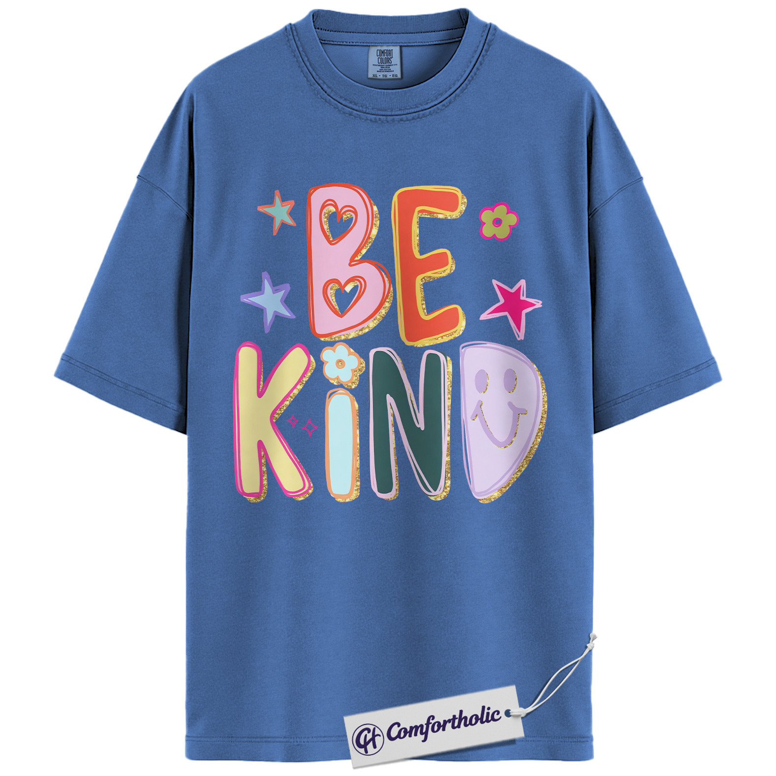 Be Kind Shirt, Colorful Positive Message T-Shirt, Retro Smile Face Graphic Tee, Inspirational Mental Health Awareness Gift, Comfort Colors Shirt - Image 13