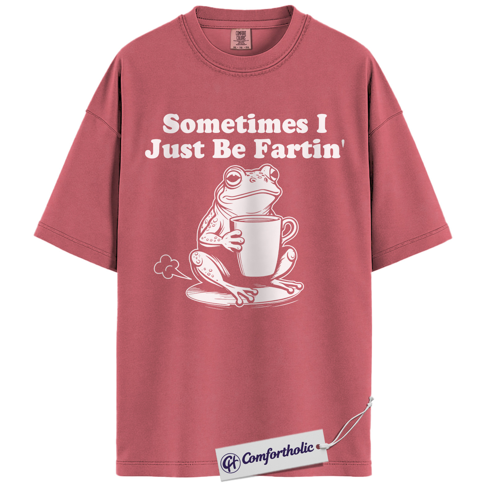 Sometimes I Just Be Fartin Shirt, Funny Frog T-Shirt, Humorous Coffee Lover Graphic Tee, Cute Animal Joke Gift for Friends, Frog Lover Comfort Colors Shirt - Image 10