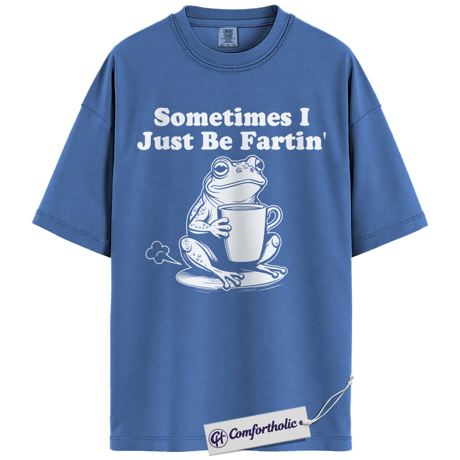 Sometimes I Just Be Fartin Shirt, Funny Frog T-Shirt, Humorous Coffee Lover Graphic Tee, Cute Animal Joke Gift for Friends, Frog Lover Comfort Colors Shirt - Image 13