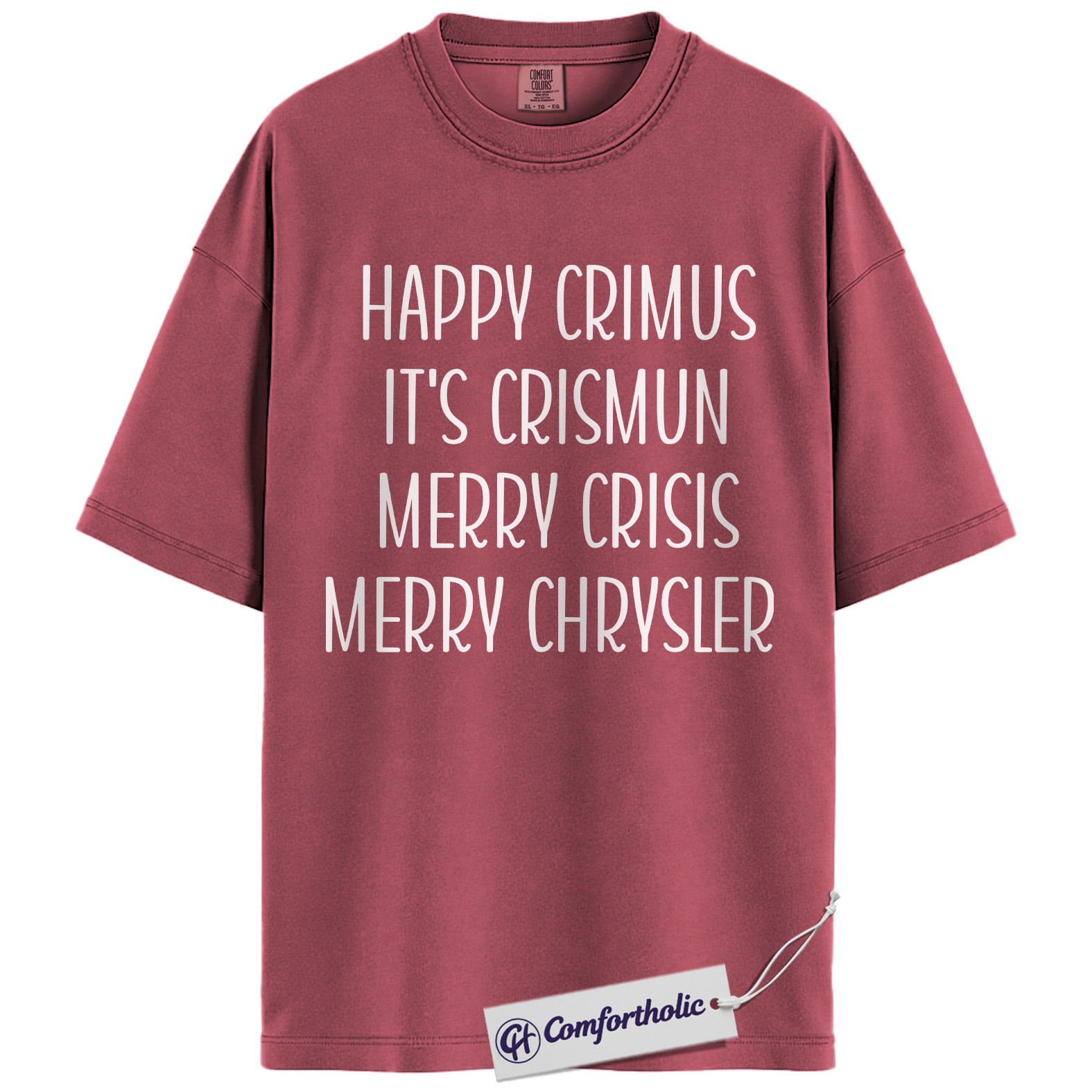 Happy Crimus Shirt, Funny Christmas Meme T-Shirt, Merry Crisis Holiday Graphic Tee, Viral Internet Quote Gift, Christmas Comfort Colors Shirt - Image 18