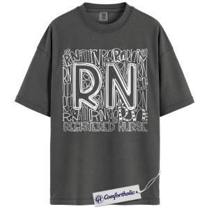 Registered Nurse Shirt, Cute RN T-Shirt, Medical Worker Graphic Tee, Appreciation Gift for Nurses, Healthcare Professional Comfort Colors Shirt