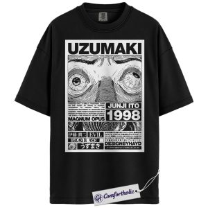 Uzumaki Shirt, Junji Ito Shirt, Halloween T-Shirt, Horror Anime Graphic Tee, Comfort Colors Shirt
