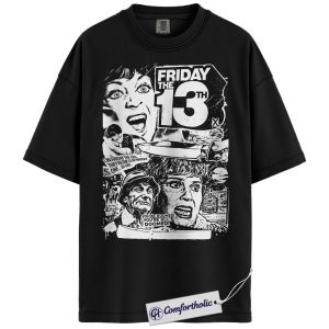 Friday the 13th Shirt, Horror Movie Graphic Tee, Halloween T-Shirt, Comfort Colors Shirt