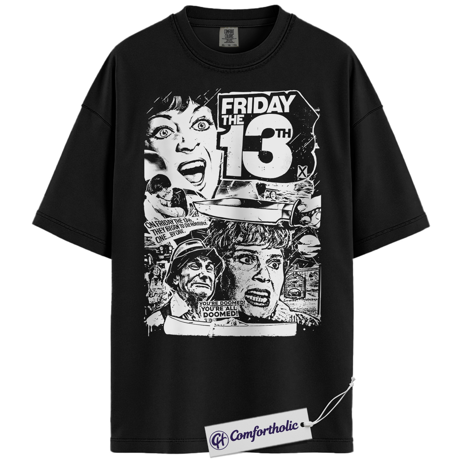 Friday the 13th Shirt, Horror Movie Graphic Tee, Halloween T-Shirt, Comfort Colors Shirt