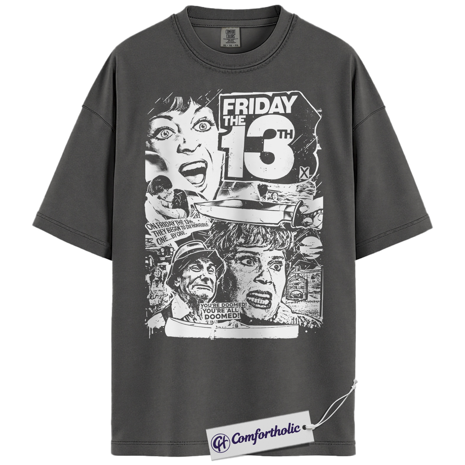 Friday the 13th Shirt, Horror Movie Graphic Tee, Halloween T-Shirt, Comfort Colors Shirt - Image 2