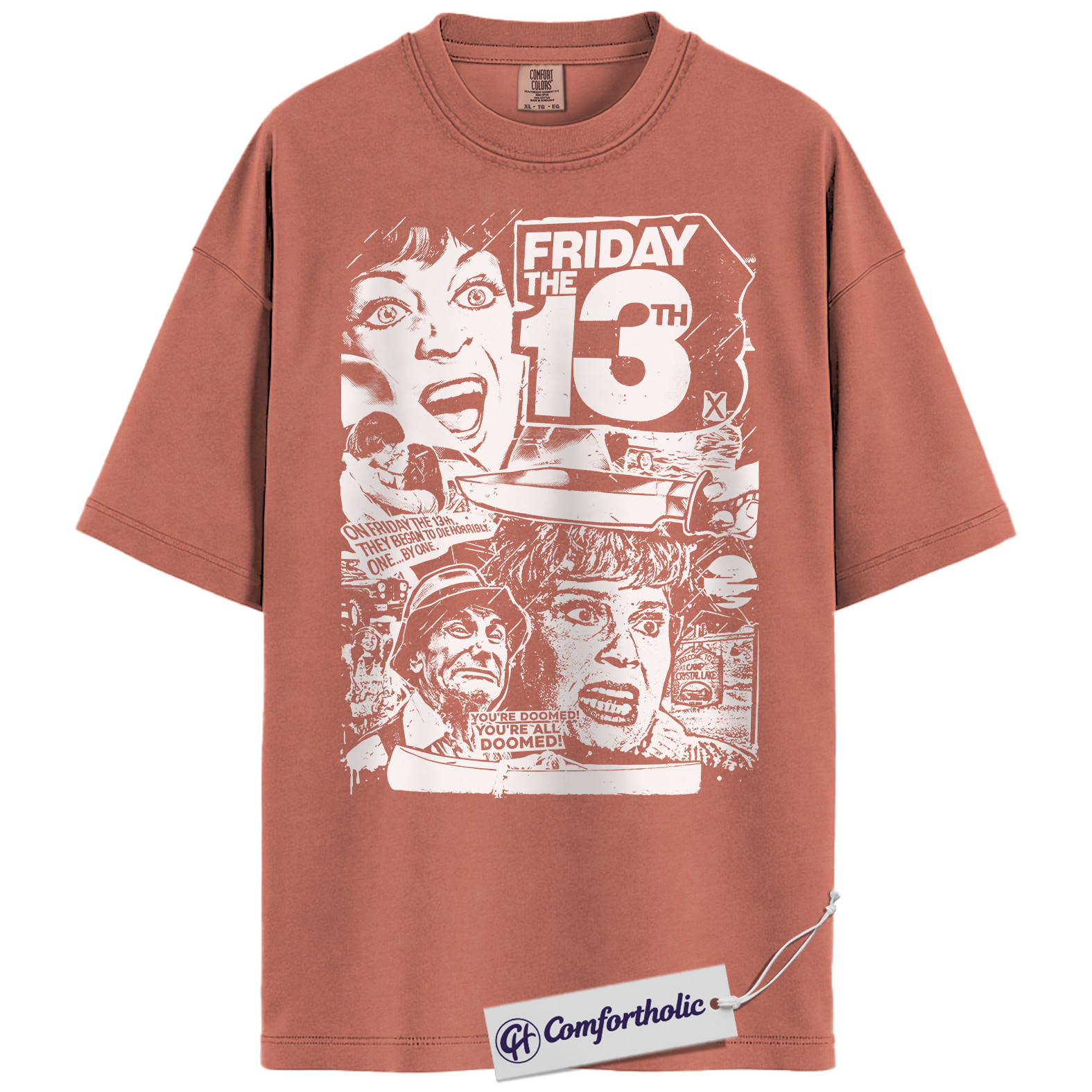 Friday the 13th Shirt, Horror Movie Graphic Tee, Halloween T-Shirt, Comfort Colors Shirt - Image 4