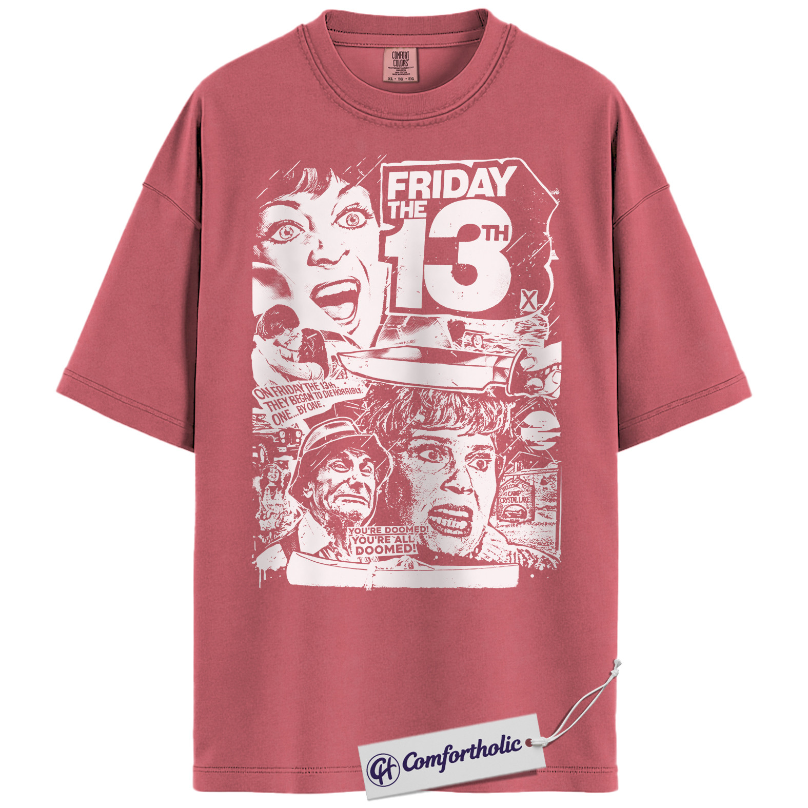 Friday the 13th Shirt, Horror Movie Graphic Tee, Halloween T-Shirt, Comfort Colors Shirt - Image 5