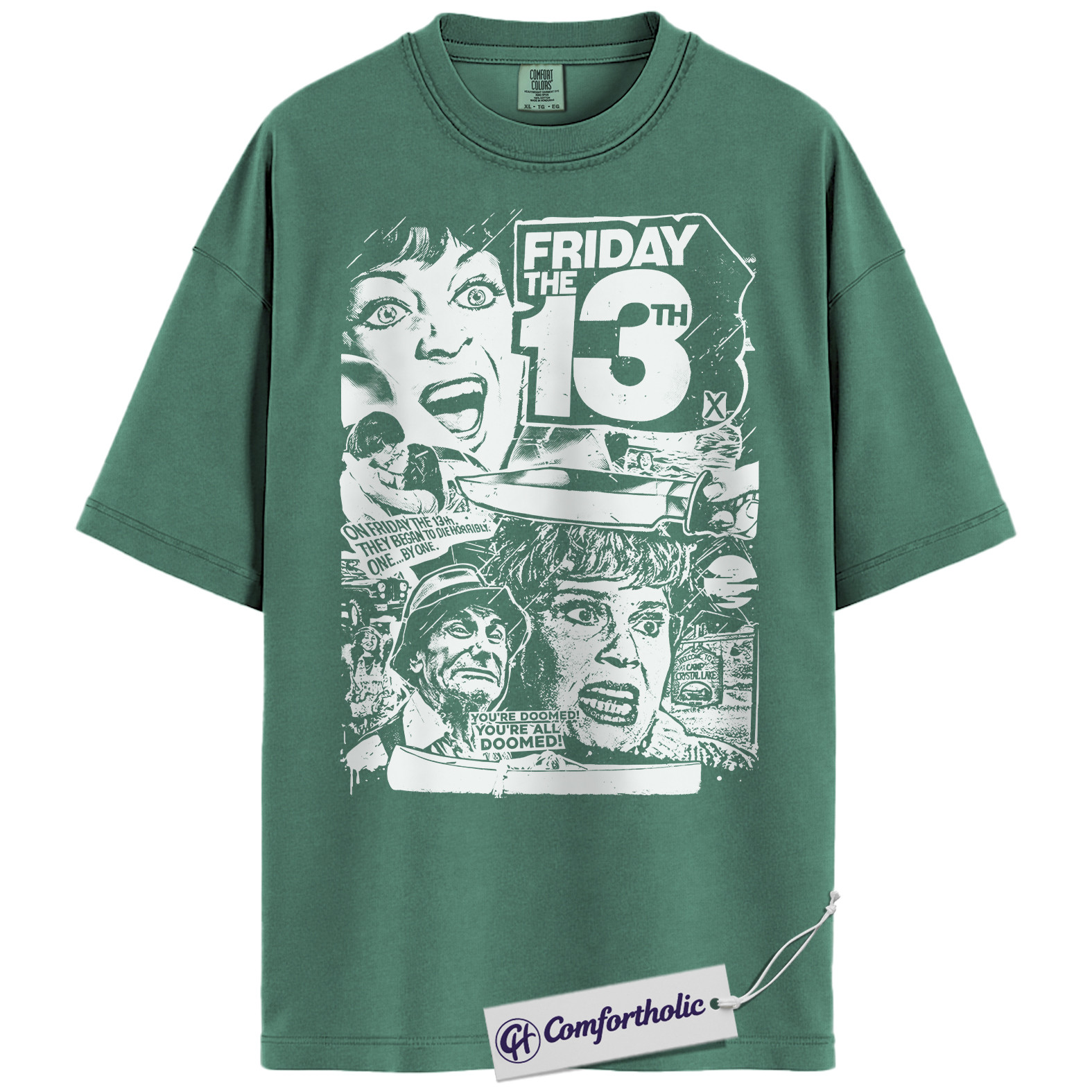Friday the 13th Shirt, Horror Movie Graphic Tee, Halloween T-Shirt, Comfort Colors Shirt - Image 6