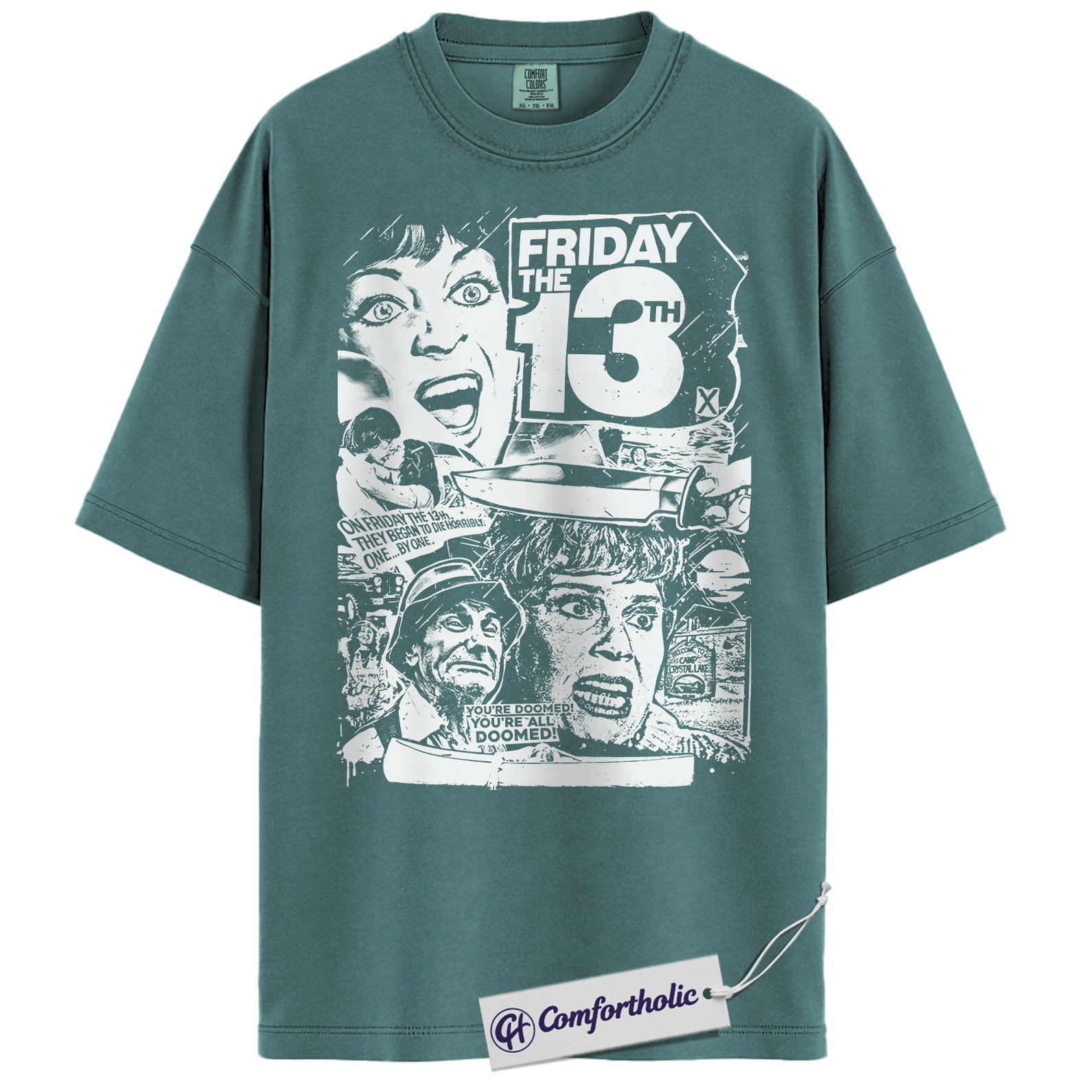 Friday the 13th Shirt, Horror Movie Graphic Tee, Halloween T-Shirt, Comfort Colors Shirt - Image 7