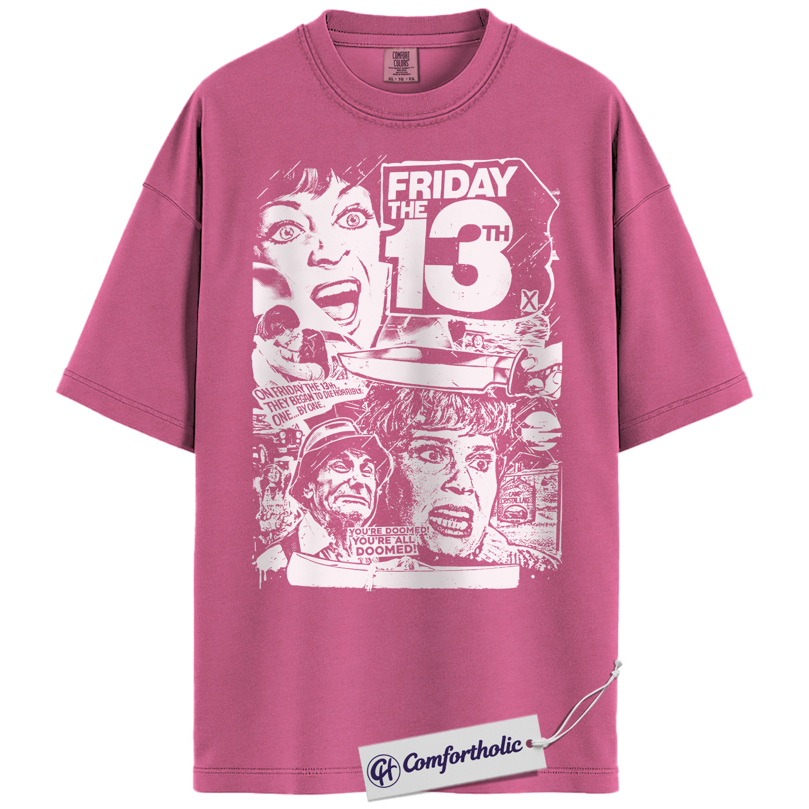 Friday the 13th Shirt, Horror Movie Graphic Tee, Halloween T-Shirt, Comfort Colors Shirt - Image 11
