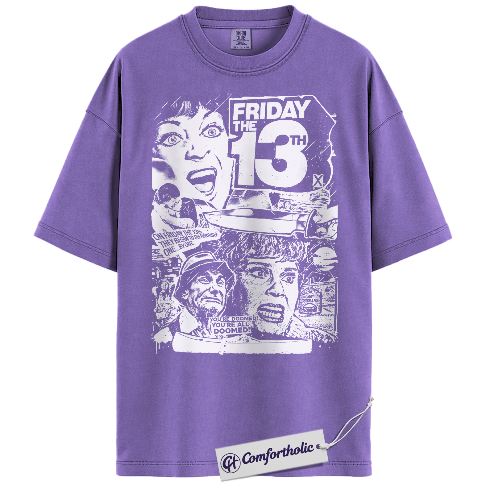 Friday the 13th Shirt, Horror Movie Graphic Tee, Halloween T-Shirt, Comfort Colors Shirt - Image 15
