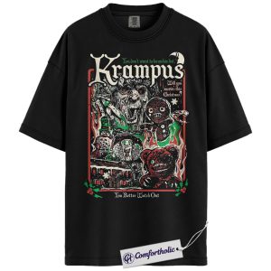 Krampus Shirt, Horror Movie Graphic Tee, Halloween T-Shirt, Comfort Colors Shirt