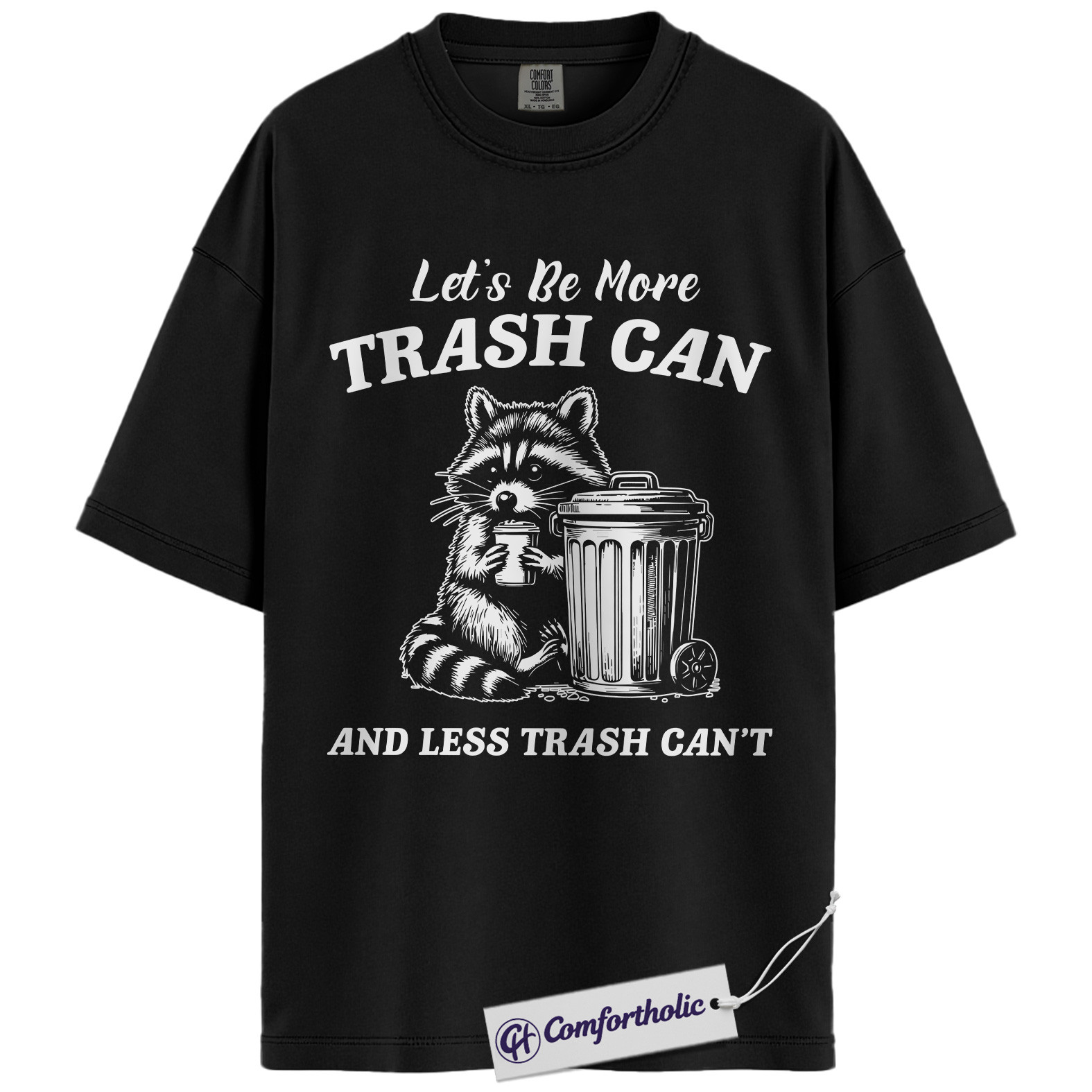 Funny Raccoon Shirt, Trash Panda T-Shirt, Cute Animal Pun Graphic Tee, Wildlife Humor Gift, Comfort Colors Shirt - Image 3