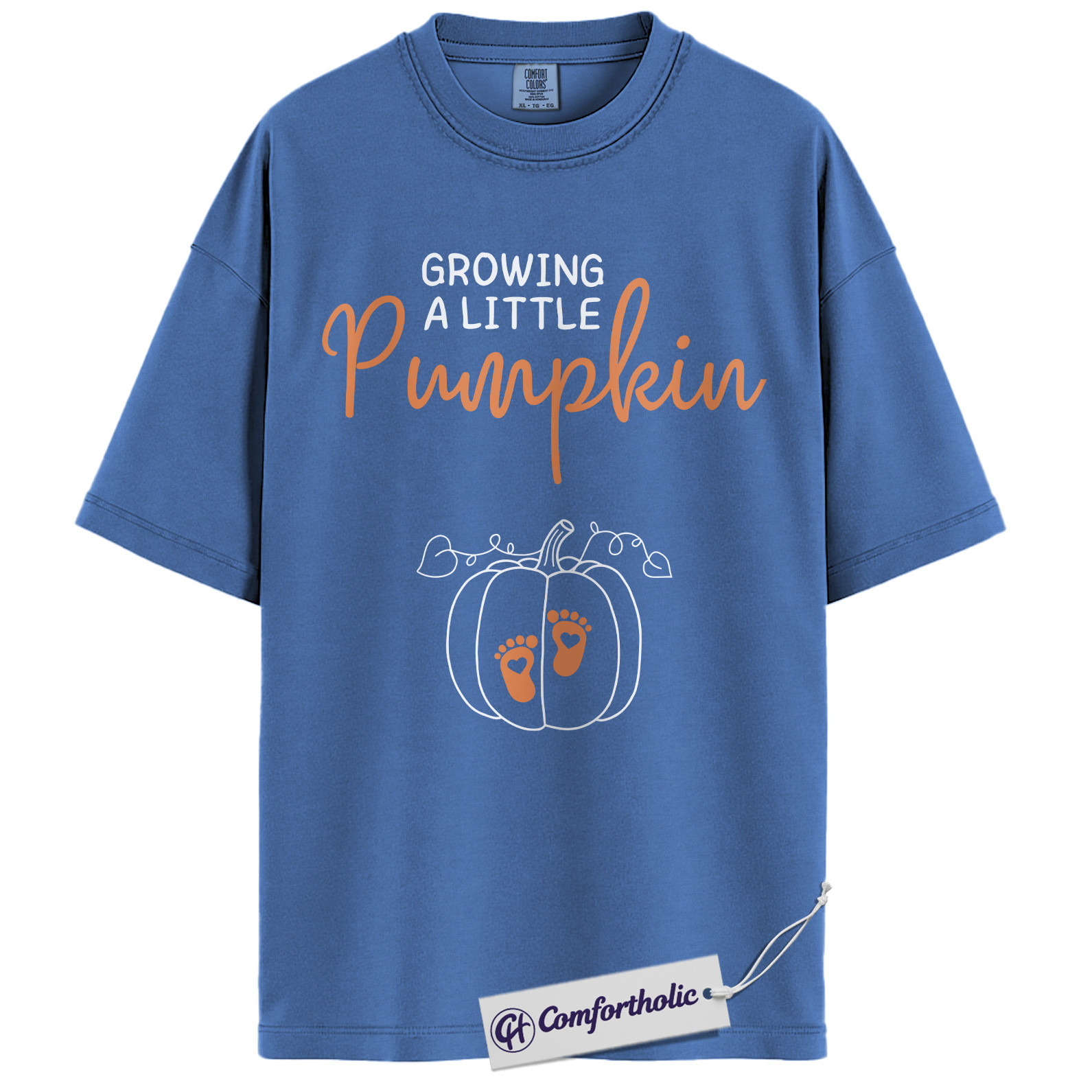 Growing a Little Pumpkin Shirt, Pregnancy Announcement T-Shirt, Fall Maternity Reveal Tee, Cute Baby Shower Gift, Expecting Mom Comfort Colors Shirt - Image 12