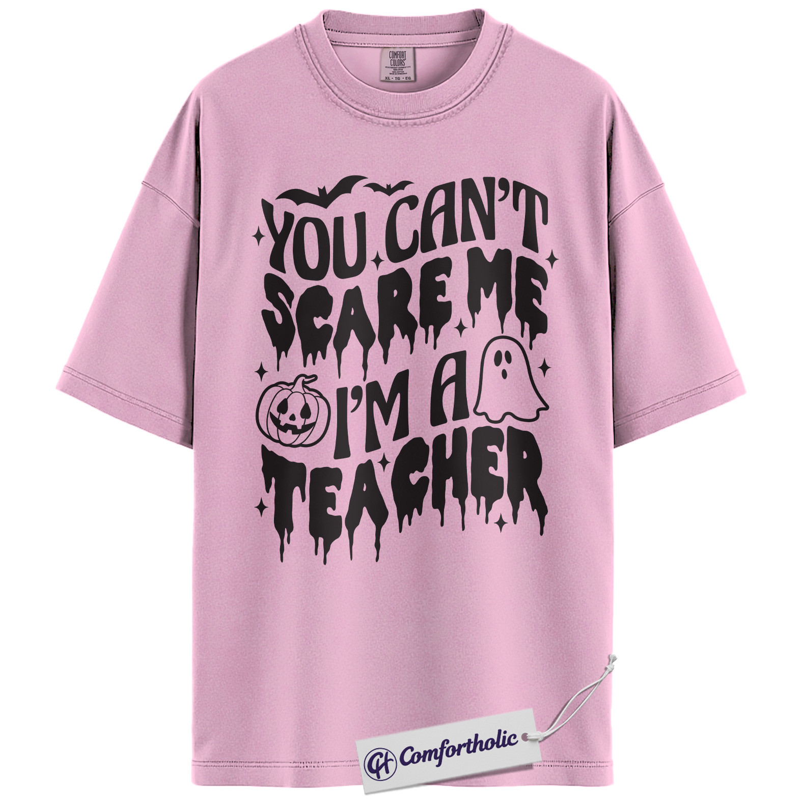 You Can’t Scare Me I’m a Teacher Shirt, Funny Teacher Halloween T-Shirt, Spooky Season Classroom Graphic Tee, Fall Teacher Gift, Comfort Colors Shirt - Image 8