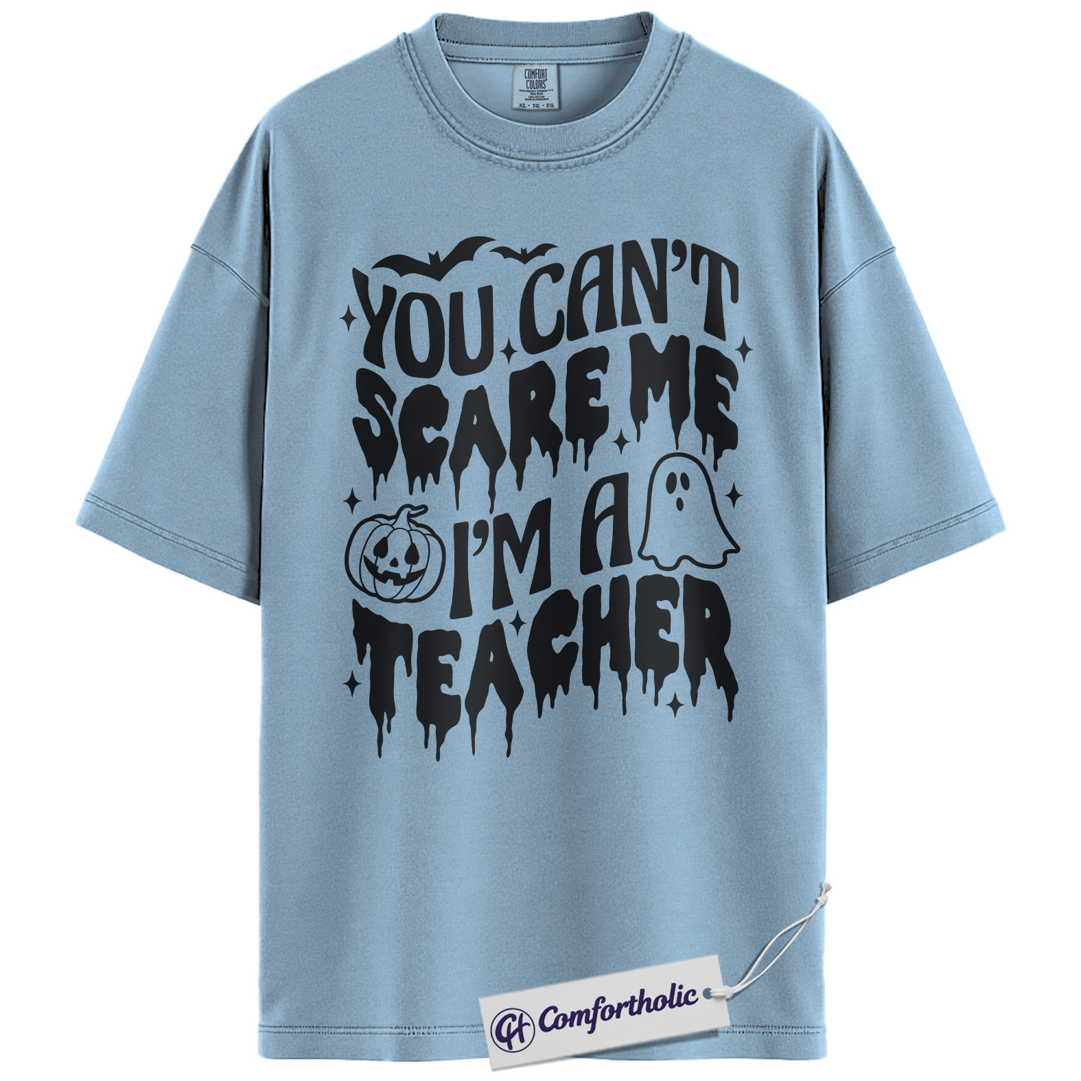 You Can’t Scare Me I’m a Teacher Shirt, Funny Teacher Halloween T-Shirt, Spooky Season Classroom Graphic Tee, Fall Teacher Gift, Comfort Colors Shirt - Image 14