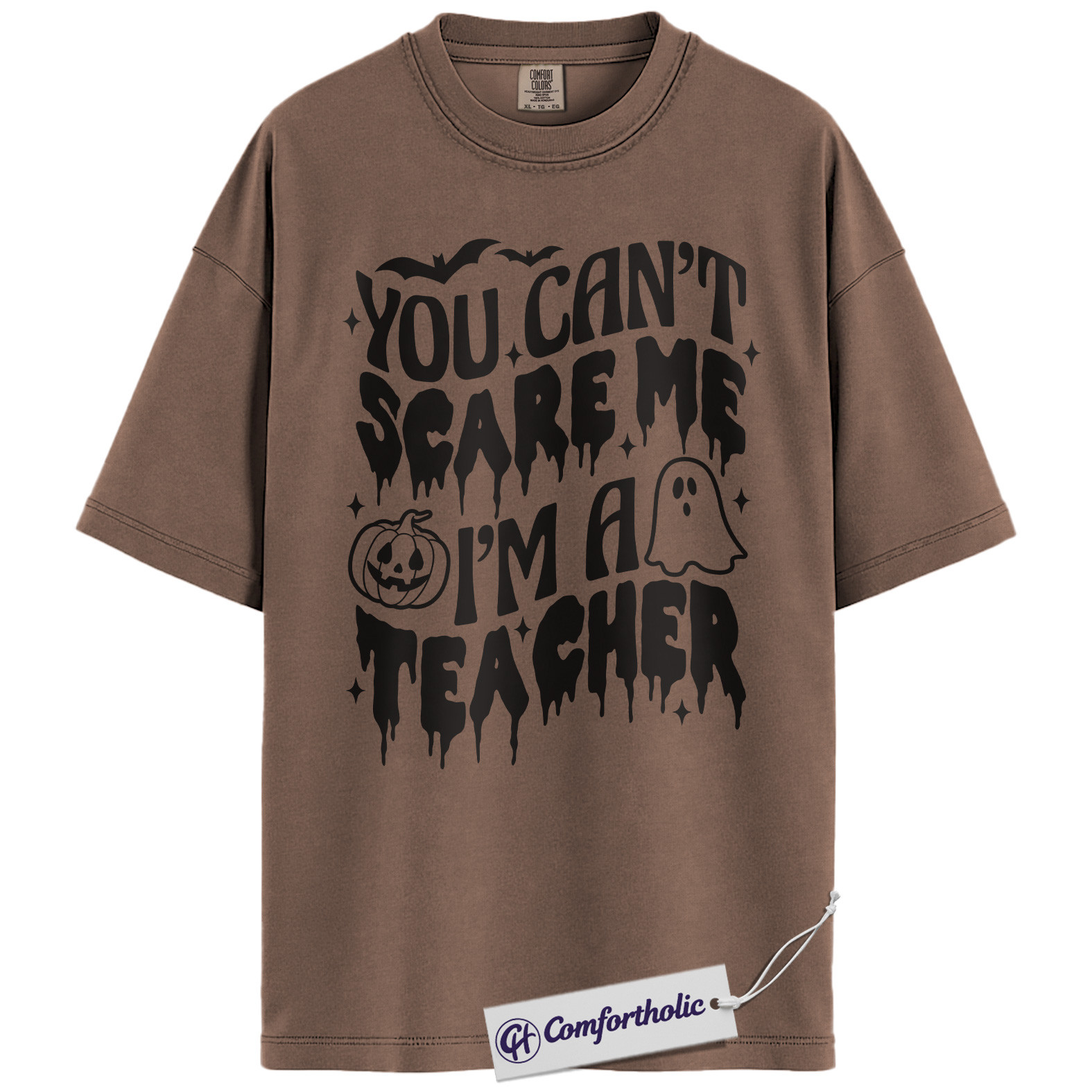 You Can’t Scare Me I’m a Teacher Shirt, Funny Teacher Halloween T-Shirt, Spooky Season Classroom Graphic Tee, Fall Teacher Gift, Comfort Colors Shirt - Image 19