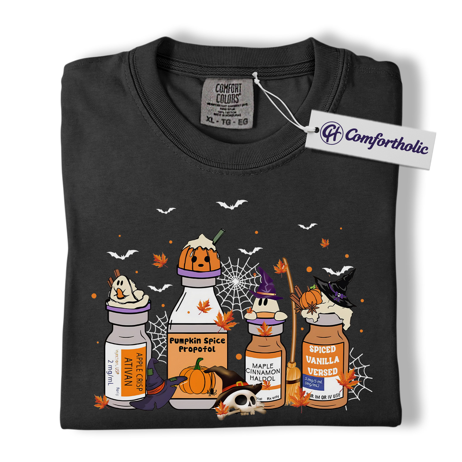 Funny Anesthesiologist Halloween Shirt, Pumpkin Spice Propofol T-Shirt, Nurse Anesthesia Graphic Tee, Medical Student Costume Gift, Comfort Colors Shirt - Image 3