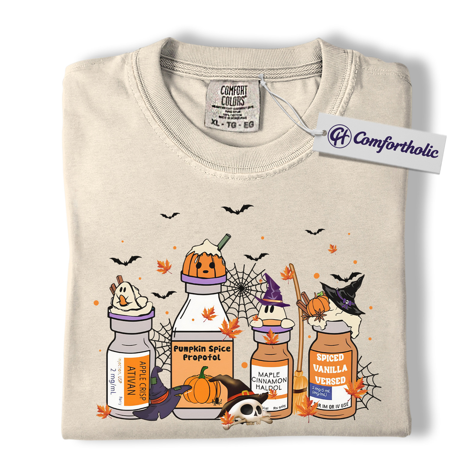 Funny Anesthesiologist Halloween Shirt, Pumpkin Spice Propofol T-Shirt, Nurse Anesthesia Graphic Tee, Medical Student Costume Gift, Comfort Colors Shirt - Image 5