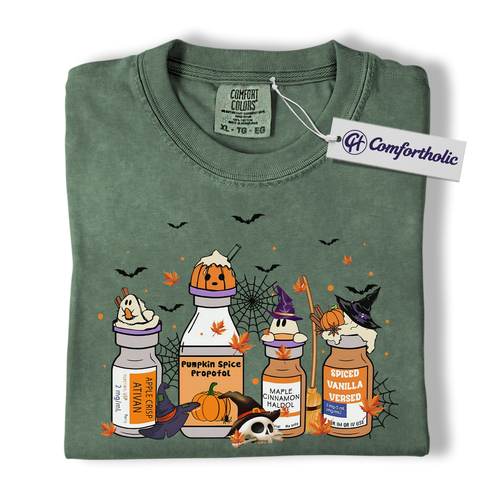 Funny Anesthesiologist Halloween Shirt, Pumpkin Spice Propofol T-Shirt, Nurse Anesthesia Graphic Tee, Medical Student Costume Gift, Comfort Colors Shirt - Image 6