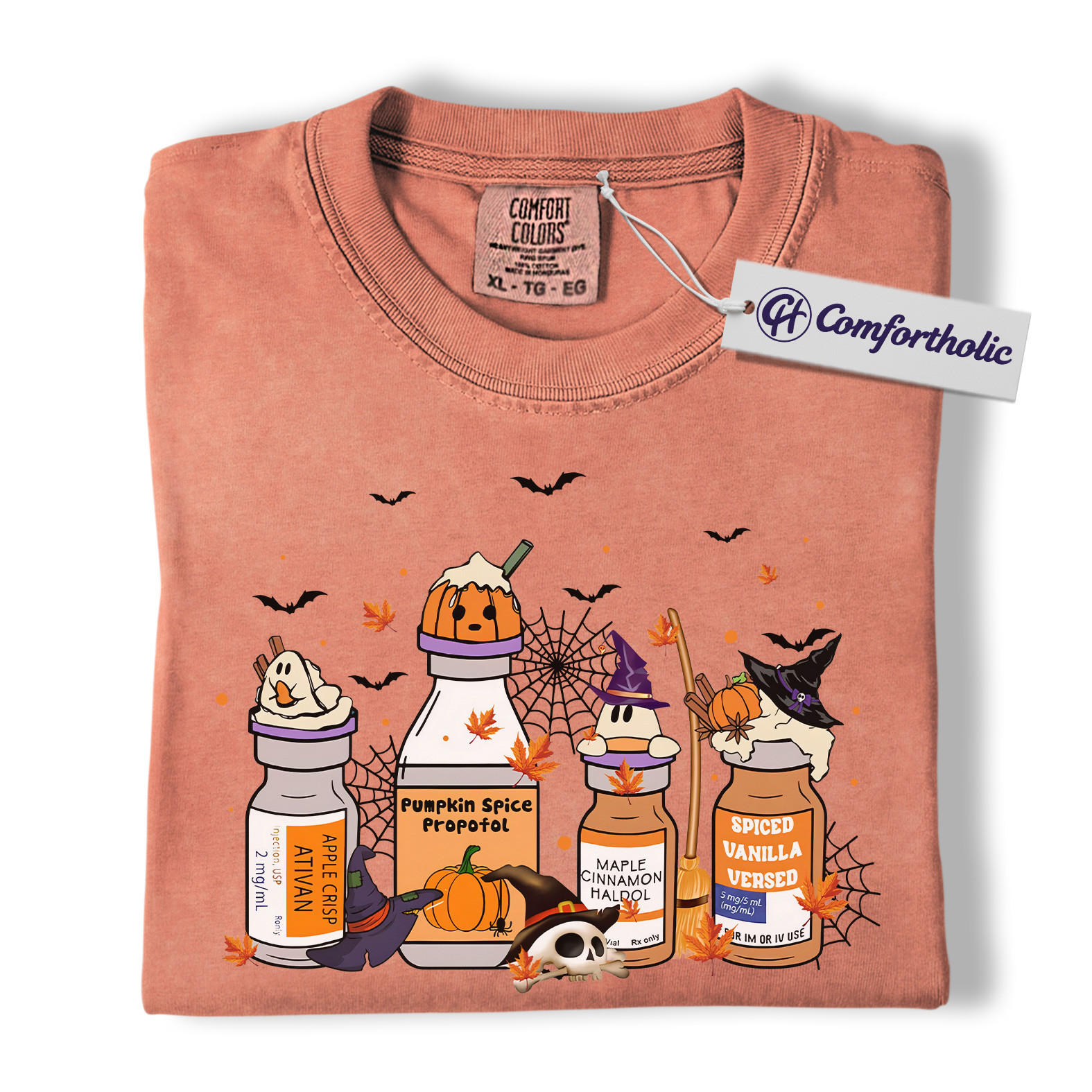 Funny Anesthesiologist Halloween Shirt, Pumpkin Spice Propofol T-Shirt, Nurse Anesthesia Graphic Tee, Medical Student Costume Gift, Comfort Colors Shirt - Image 8