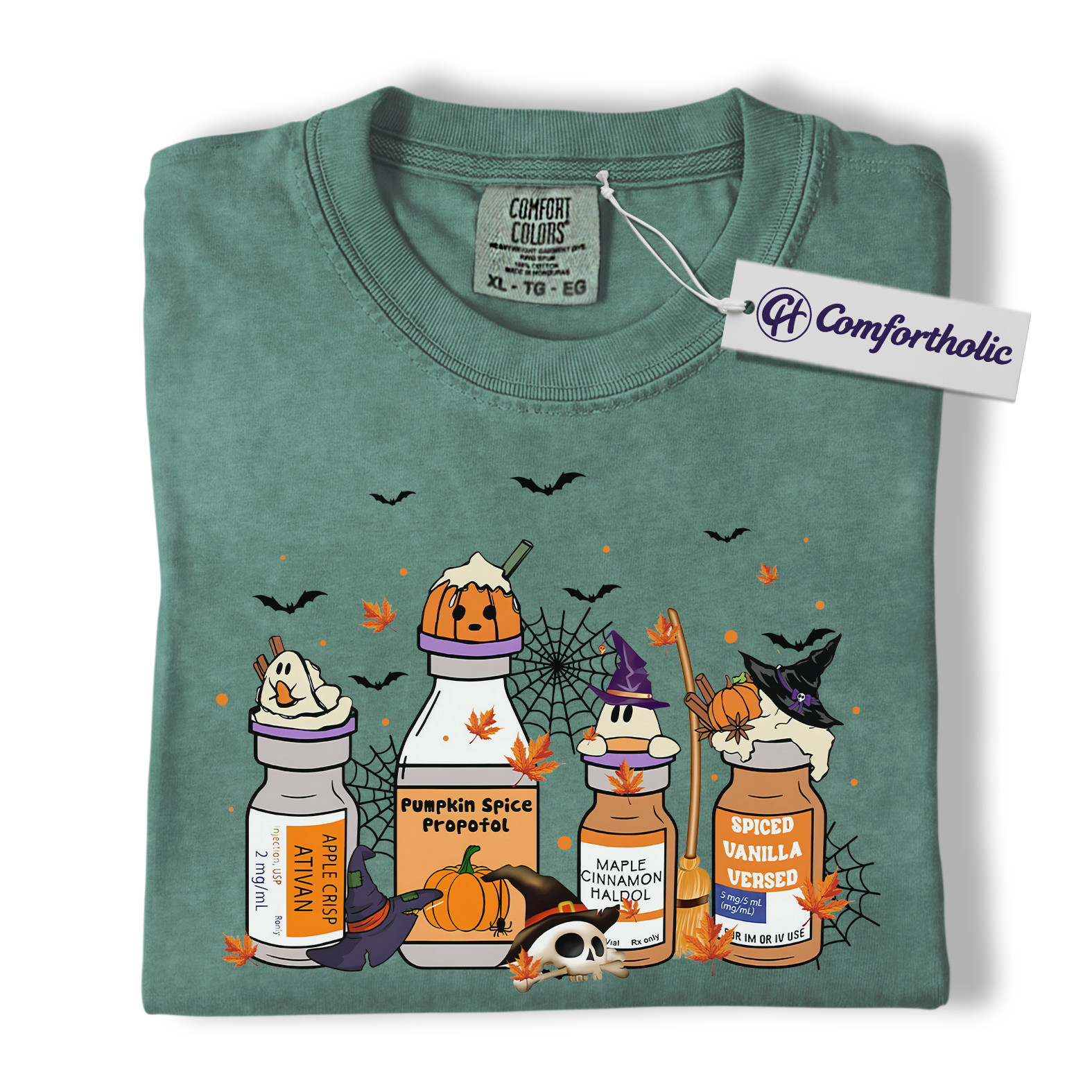 Funny Anesthesiologist Halloween Shirt, Pumpkin Spice Propofol T-Shirt, Nurse Anesthesia Graphic Tee, Medical Student Costume Gift, Comfort Colors Shirt - Image 11