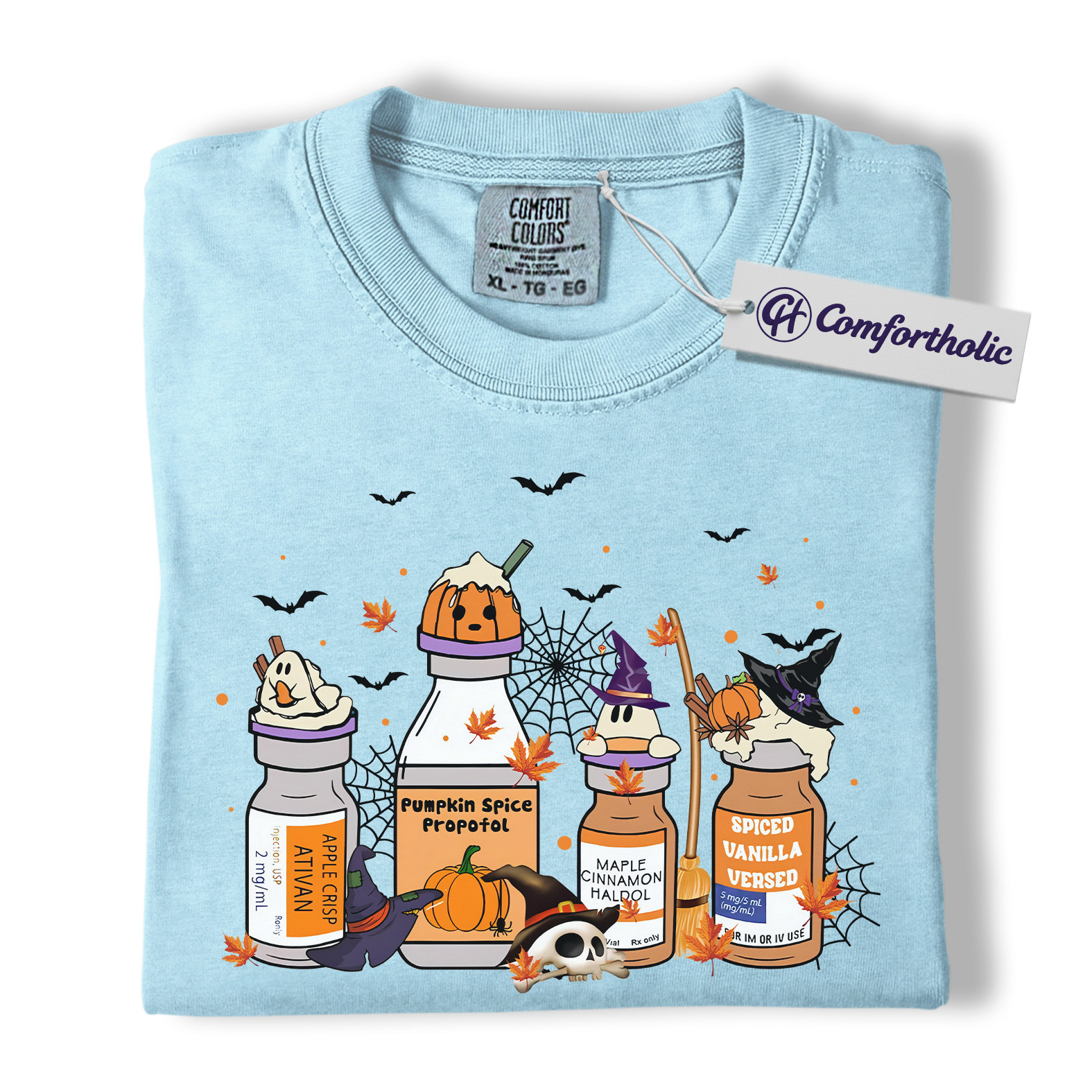 Funny Anesthesiologist Halloween Shirt, Pumpkin Spice Propofol T-Shirt, Nurse Anesthesia Graphic Tee, Medical Student Costume Gift, Comfort Colors Shirt - Image 15