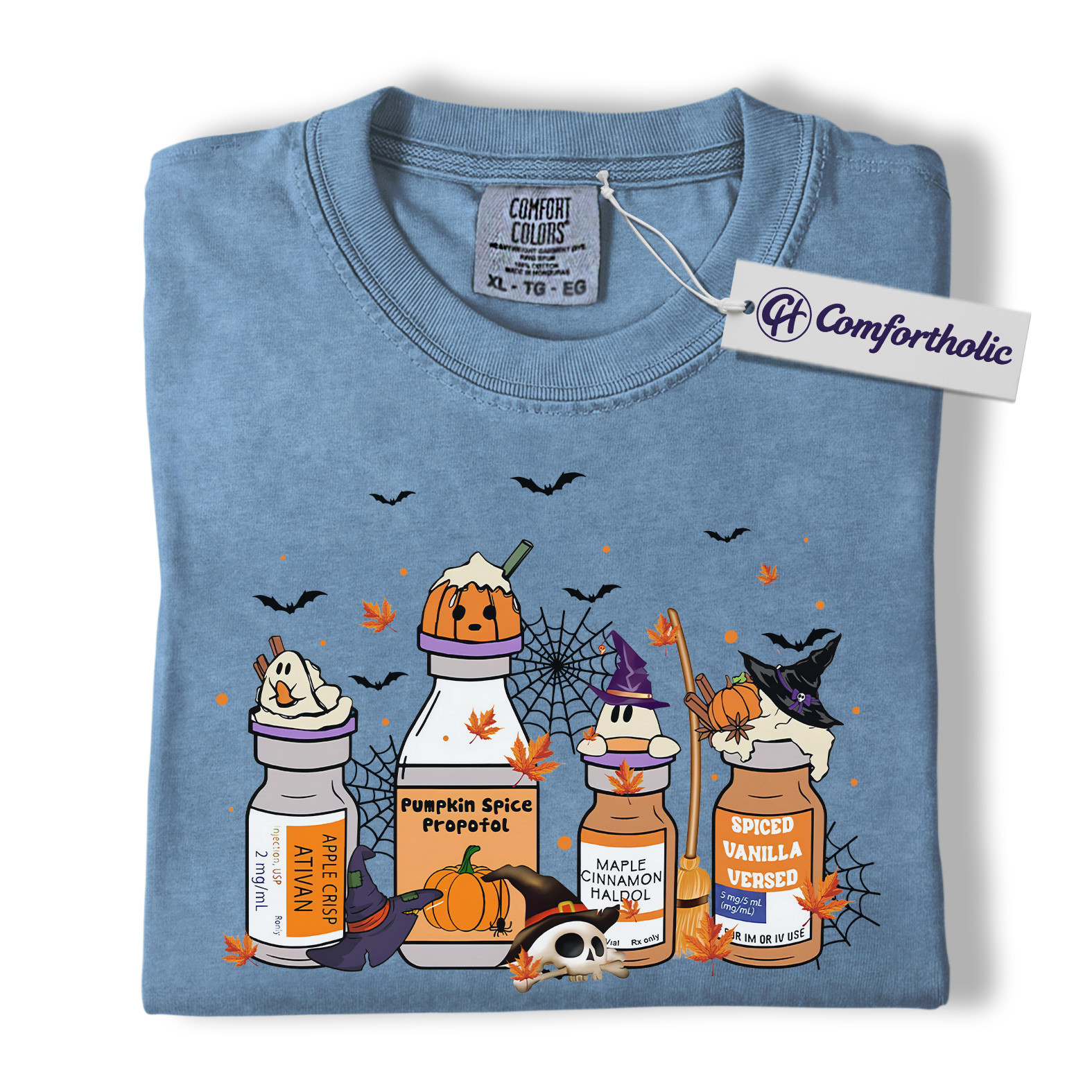 Funny Anesthesiologist Halloween Shirt, Pumpkin Spice Propofol T-Shirt, Nurse Anesthesia Graphic Tee, Medical Student Costume Gift, Comfort Colors Shirt - Image 18