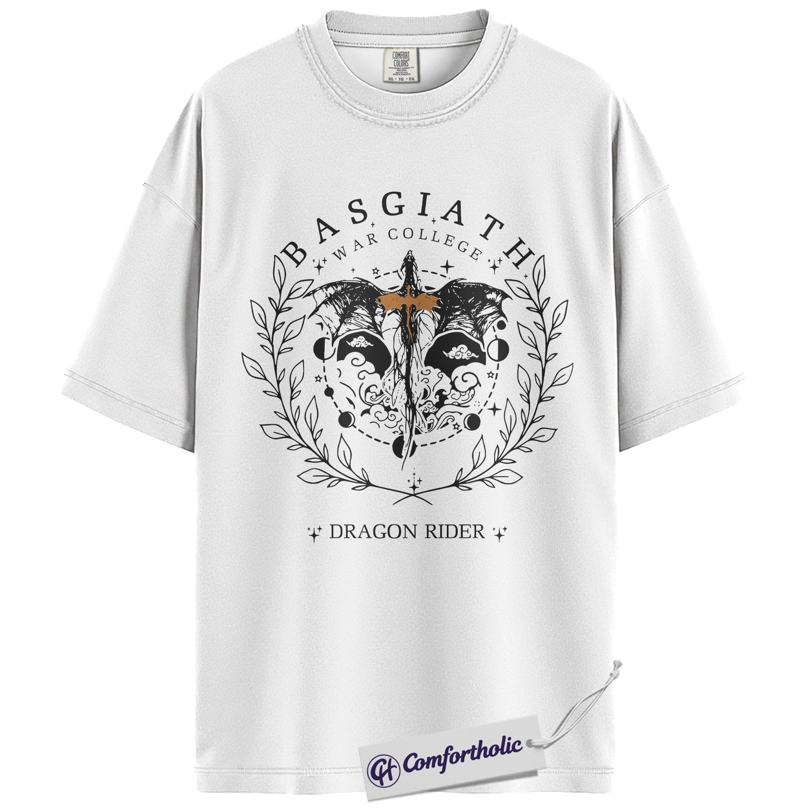 Basgiath War College Shirt, Fourth Wing Shirt, Dragon Rider T-Shirt, Fantasy Bookish Graphic Tee, Gift for Readers & Dragon Lovers, The Empyrean Series Comfort Colors Shirt - Image 3