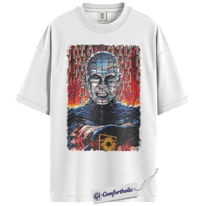 Alternative view of Pinhead Shirt, Hellraiser Shirt, Horror Movie Graphic Tee, Halloween T-Shirt, Comfort Colors Shirt