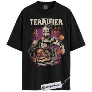 Art the Clown Shirt, Terrifier Shirt, Horror Movie Graphic Tee, Halloween T-Shirt, Comfort Colors Shirt