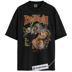 Dracula Shirt, Horror Movie Graphic Tee, Halloween T-Shirt, Comfort Colors Shirt