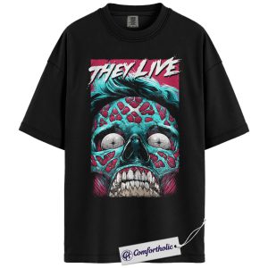 Male Ghoul Shirt, They Live Shirt, Horror Movie Graphic Tee, Halloween T-Shirt, Comfort Colors Shirt