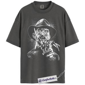 Alternative view of Freddy Krueger Shirt, A Nightmare on Elm Street Shirt, Horror Movie Graphic Tee, Halloween T-Shirt, Comfort Colors Shirt