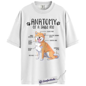 Alternative view of Anatomy of a Shiba Inu Shirt, Funny Dog Lover T-Shirt, Cute Shiba Graphic Tee, Gift for Pet Owners & Animal Lovers, Shiba Inu Comfort Colors Shirt