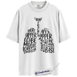 Alternative view of Anatomy Lungs Shirt, Respiratory Therapy T-Shirt, Human Lung Anatomy Graphic Tee, Gift for Pulmonologists & Respiratory Therapists, Comfort Colors Shirt