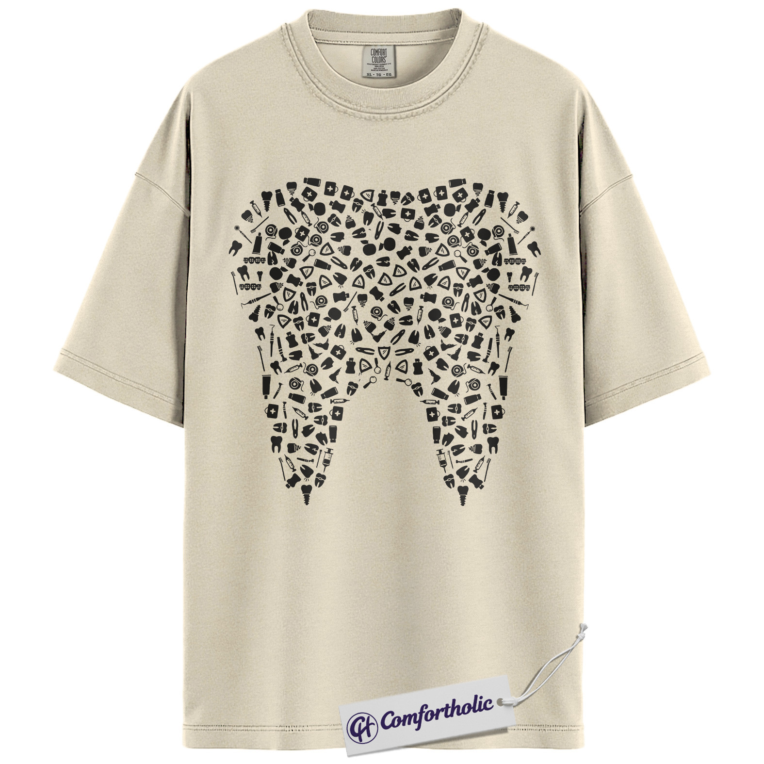 Tooth Anatomy Shirt, Dentist T-Shirt, Dental Hygienist Graphic Tee, Funny Dental Assistant Gift for Dentistry Lovers, Comfort Colors Shirt - Image 5