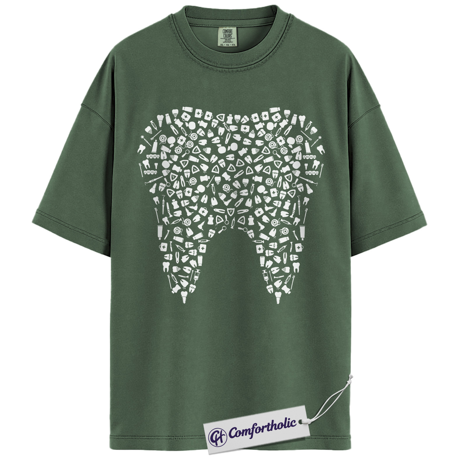 Tooth Anatomy Shirt, Dentist T-Shirt, Dental Hygienist Graphic Tee, Funny Dental Assistant Gift for Dentistry Lovers, Comfort Colors Shirt - Image 6